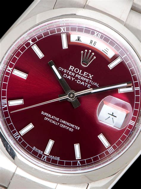 cherry dial rolex|Rolex 118209.